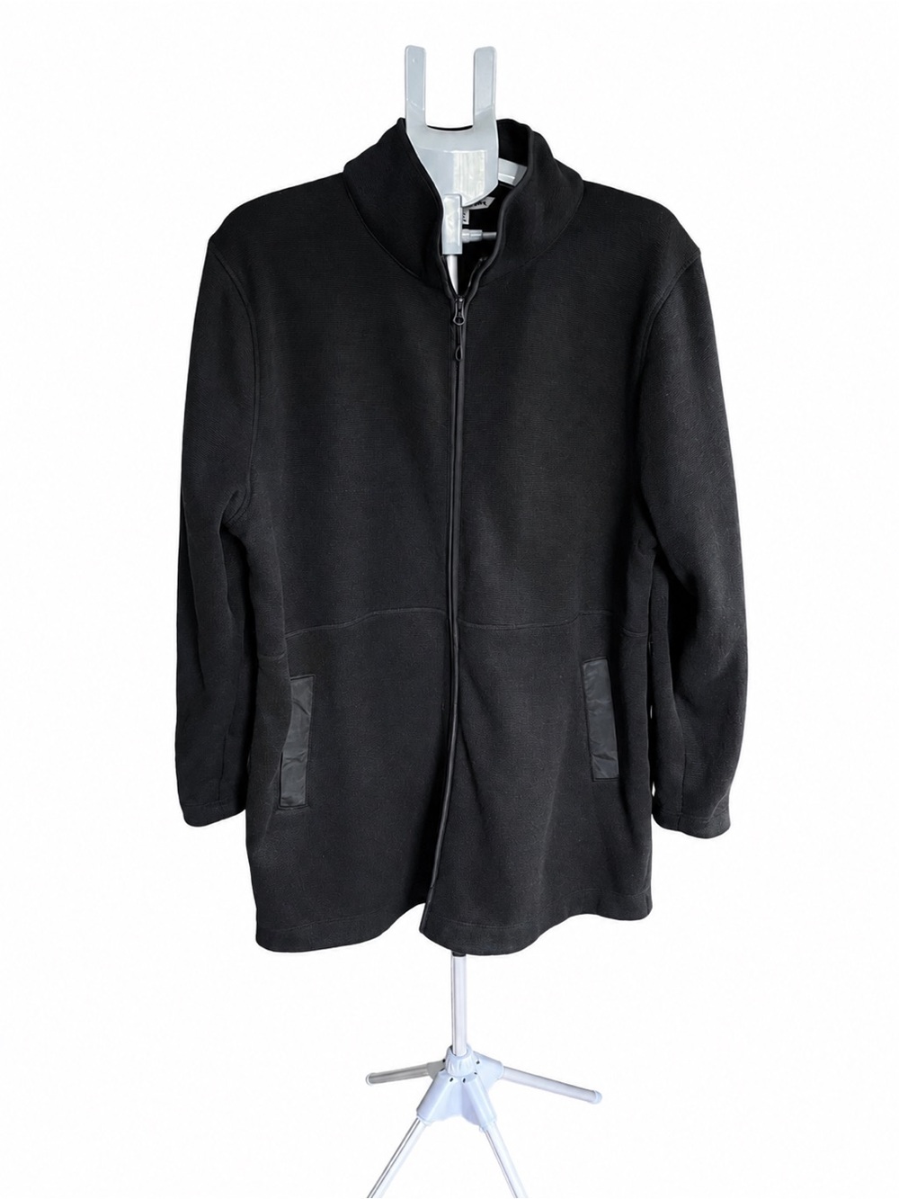 Port Authority Arc Sweater Fleece Long Cozy Jacket Charcoal Black XXL